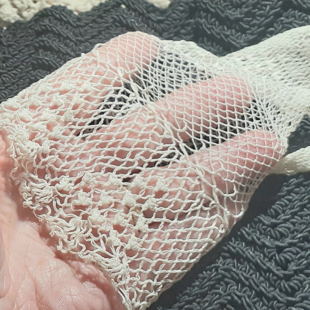 Crocheted Gloves and purse vintage